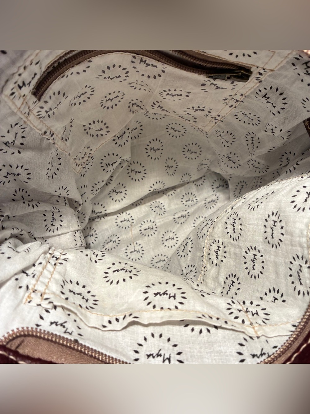 Myra Bags Large Leather, Cowhide Tote Bag - - Picture 9 of 10